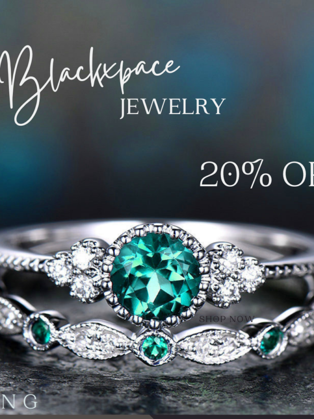 Cubic Zirconia Emerald cut Vintage Engagement Ring Set