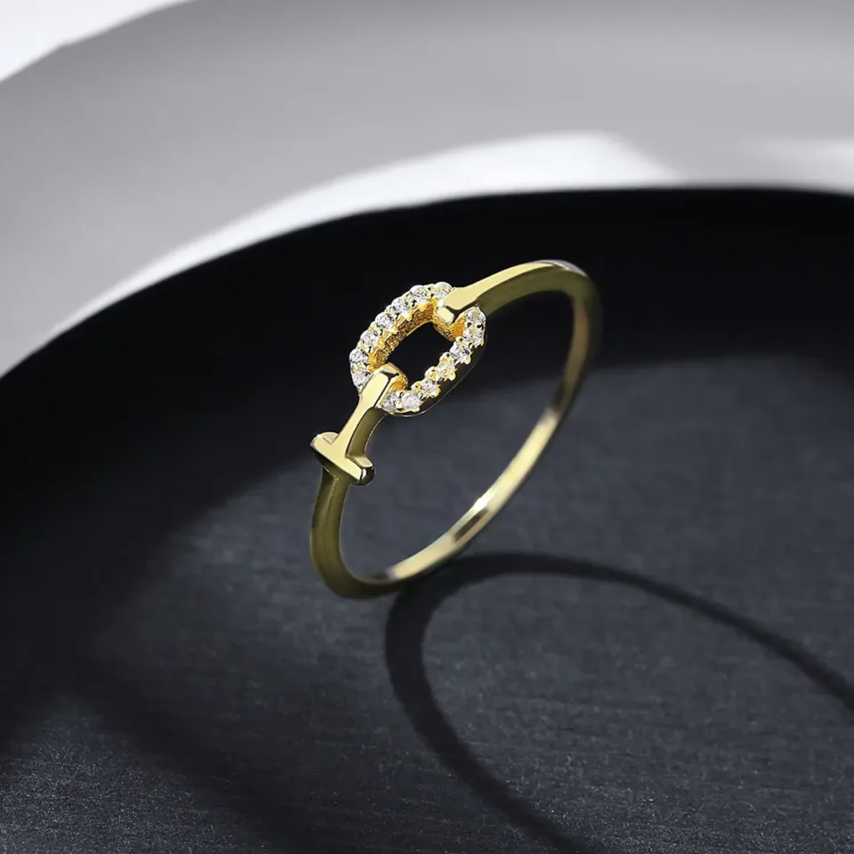 Bamoer S925 Sterling Silver Adjustable Open Ring With Star & Zircon - Women's Jewelry
