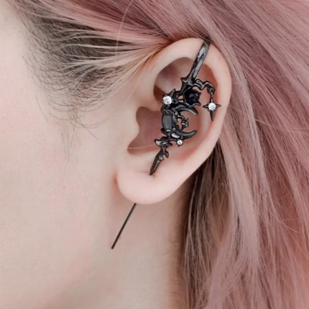 Gothic Earrings – Creative Star, Moon & Diamond Geometric Studs for Women