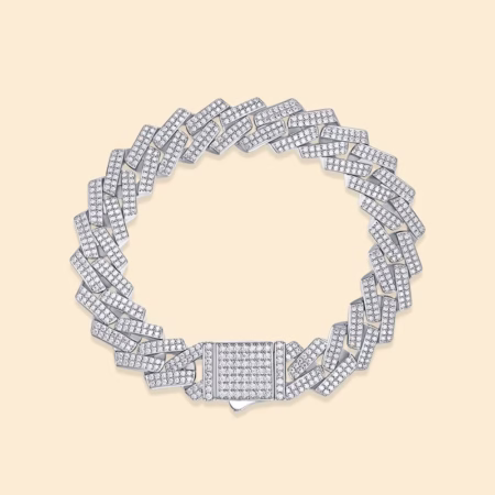 Moissanite Fashion S925 Silver Keel Bracelet