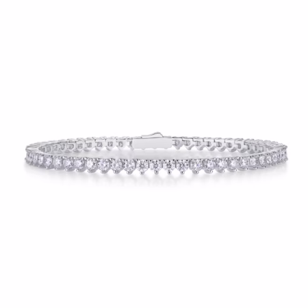 Mark - Set With Top-quality Moissanite Fashion Light Luxury Jewelry Silver Bracelet S925, Silver-plated Platinum